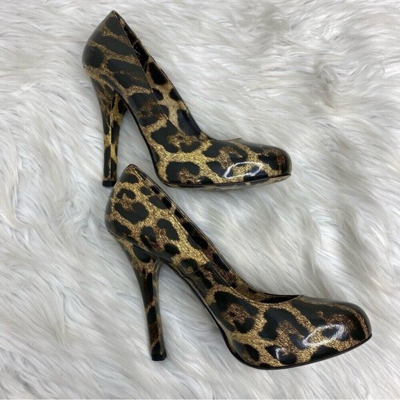 Dolce & Gabbana Women’s Patent Leather Animal Leopard Print Pumps EU 38 - Picture 7 of 16
